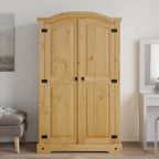 vidaXL Kleiderschrank Mexiko-Stil Kiefernholz 2 Türen