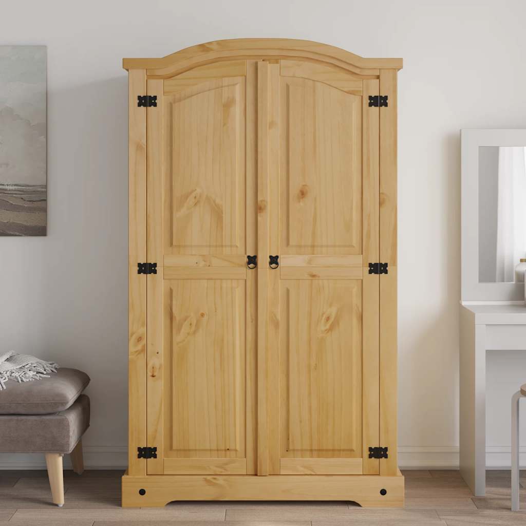 vidaXL Kleiderschrank Mexiko-Stil Kiefernholz 2 Türen