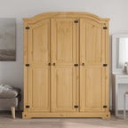vidaXL Kleiderschrank Mexiko-Stil Kiefernholz 3 Türen