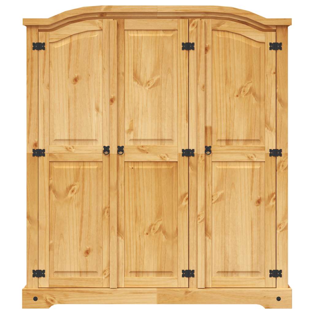 vidaXL Kleiderschrank Mexiko-Stil Kiefernholz 3 Türen