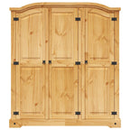 vidaXL Kleiderschrank Mexiko-Stil Kiefernholz 3 Türen