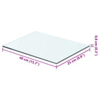 vidaXL Regalboden Glas Transparent 40 cm x 25 cm