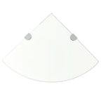 vidaXL Eckablage mit Verchromten Halterungen Glas Transparent 25x25 cm