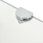 vidaXL Eckablage mit Verchromten Halterungen Glas Transparent 25x25 cm