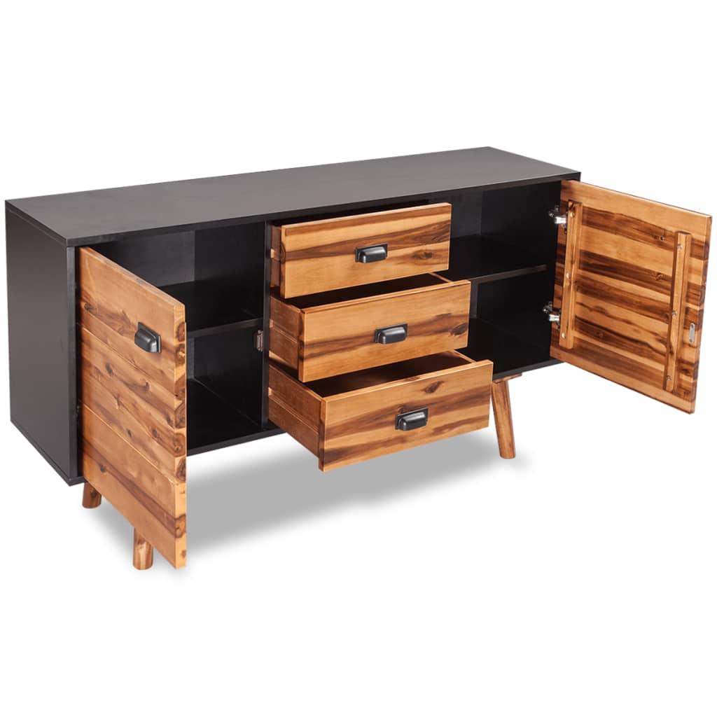 vidaXL Sideboard Massivholz Akazie 115x35x70 cm
