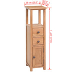 vidaXL Eckschrank 26x26x94 cm Massivholz Eiche