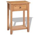 vidaXL Konsolentisch 50x32x75 cm Massivholz Eiche