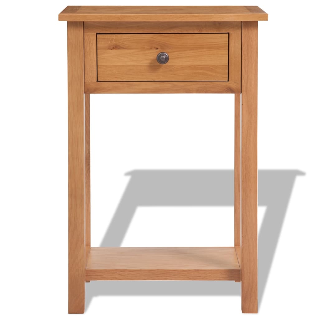 vidaXL Konsolentisch 50x32x75 cm Massivholz Eiche