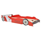 vidaXL Kinderbett mit LED im Rennwagen-Design 90 x 200 cm Rot