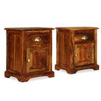 vidaXL Nachttische 2 Stk. 40x30x50 cm Massivholz Akazie