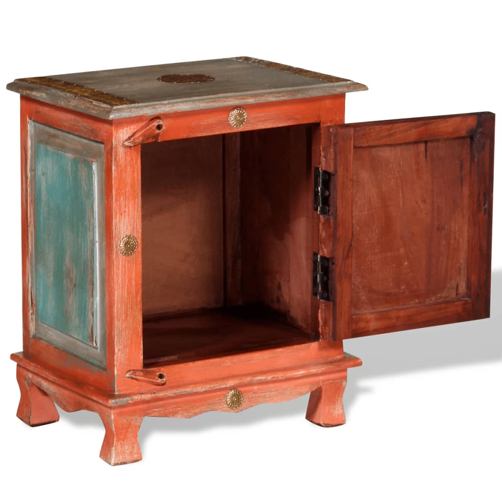 vidaXL Nachttisch Massivholz Mango Orange