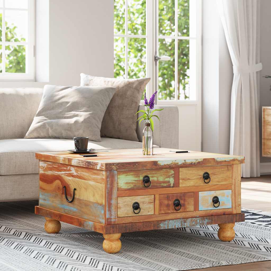 vidaXL Couchtisch Altholz 70x70x38 cm