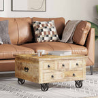 vidaXL Couchtisch Raues Mangoholz 70x70x40 cm