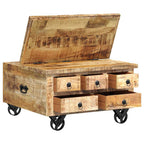 vidaXL Couchtisch Raues Mangoholz 70x70x40 cm