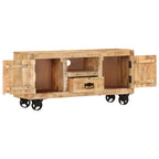 vidaXL TV-Schrank Raues Mangoholz 110x30x50 cm