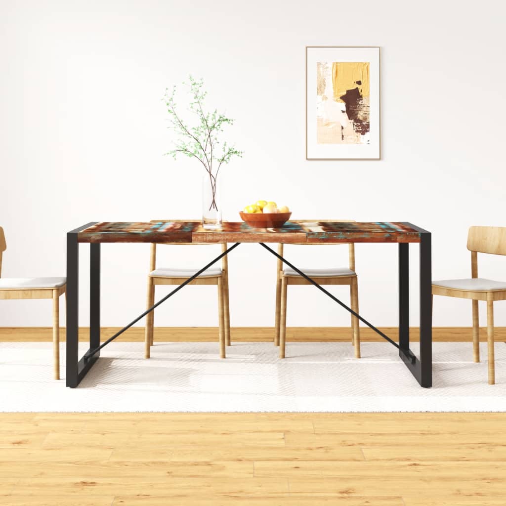 vidaXL Esstisch Altholz Massiv 80x82x76 cm