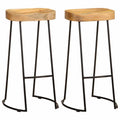 vidaXL Barhocker 2 Stk. Mango Massivholz