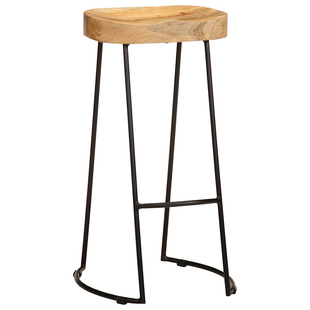 vidaXL Barhocker 2 Stk. Mango Massivholz