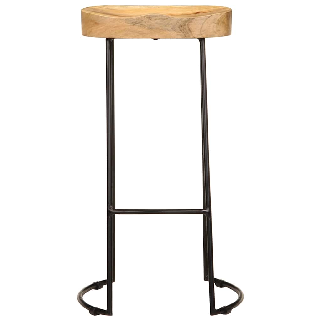 vidaXL Barhocker 2 Stk. Mango Massivholz