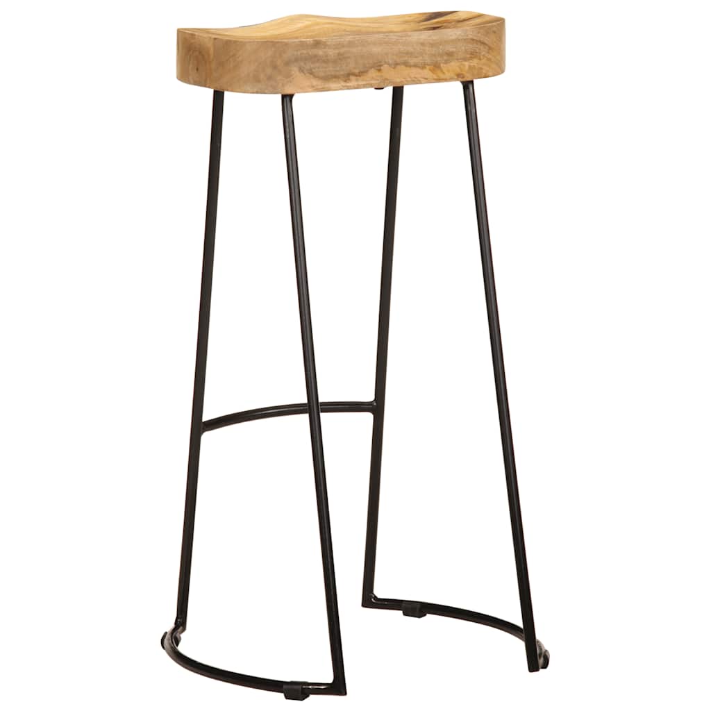 vidaXL Barhocker 2 Stk. Mango Massivholz