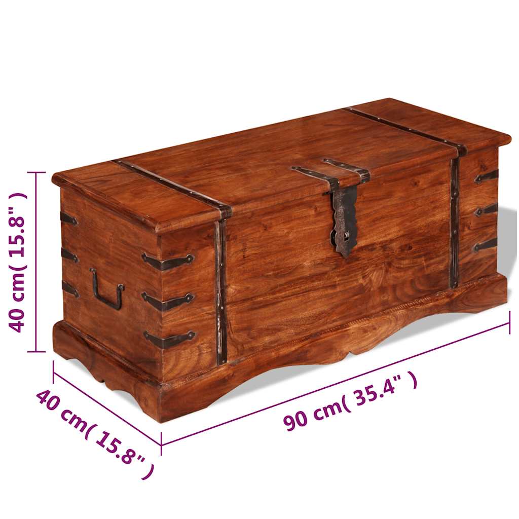 vidaXL Truhe Massivholz