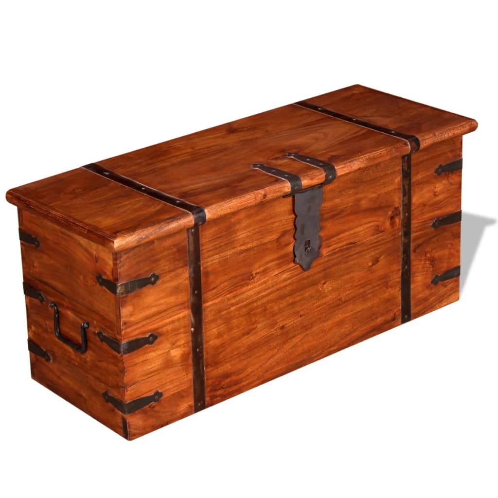 vidaXL 2-tlg. Truhen Set Massivholz
