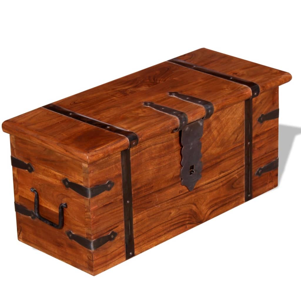vidaXL 2-tlg. Truhen Set Massivholz