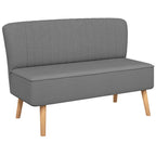 vidaXL Sofa Stoff 117x55,5x77 cm Hellgrau