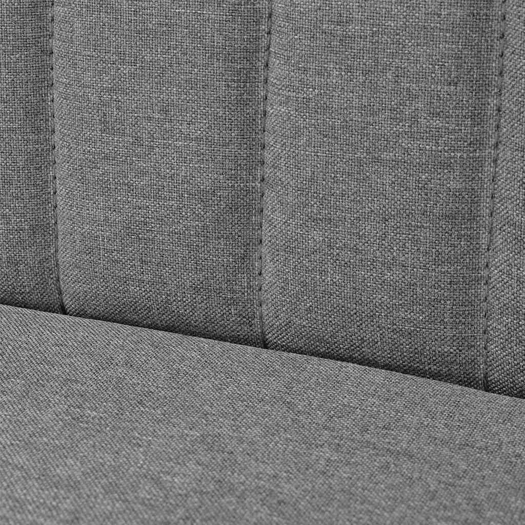 vidaXL Sofa Stoff 117x55,5x77 cm Hellgrau
