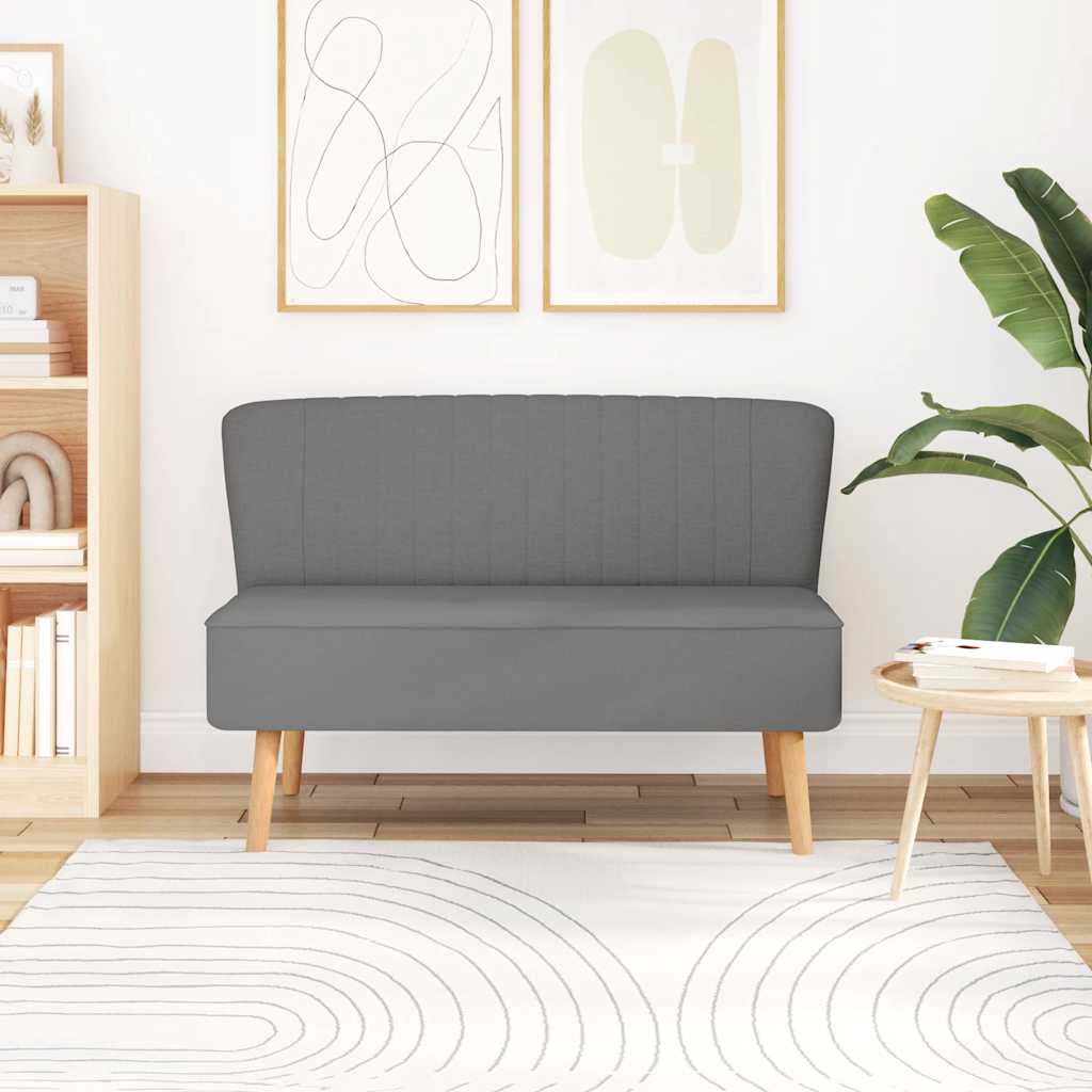 vidaXL Sofa Stoff 117x55,5x77 cm Hellgrau
