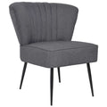 vidaXL Cocktailsessel Dunkelgrau Stoff