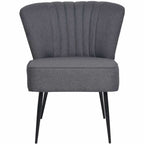 vidaXL Cocktailsessel Dunkelgrau Stoff