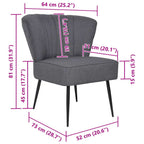 vidaXL Cocktailsessel Dunkelgrau Stoff