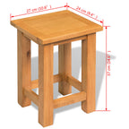vidaXL Beistelltisch 27x24x37 cm Massivholz Eiche