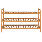 vidaXL Schuhregal mit 3 Etagen 100x27x60 cm Massivholz Eiche