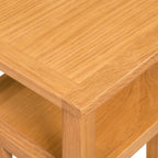 vidaXL Beistelltisch mit Zeitungsablage 27x35x55 cm Massivholz Eiche