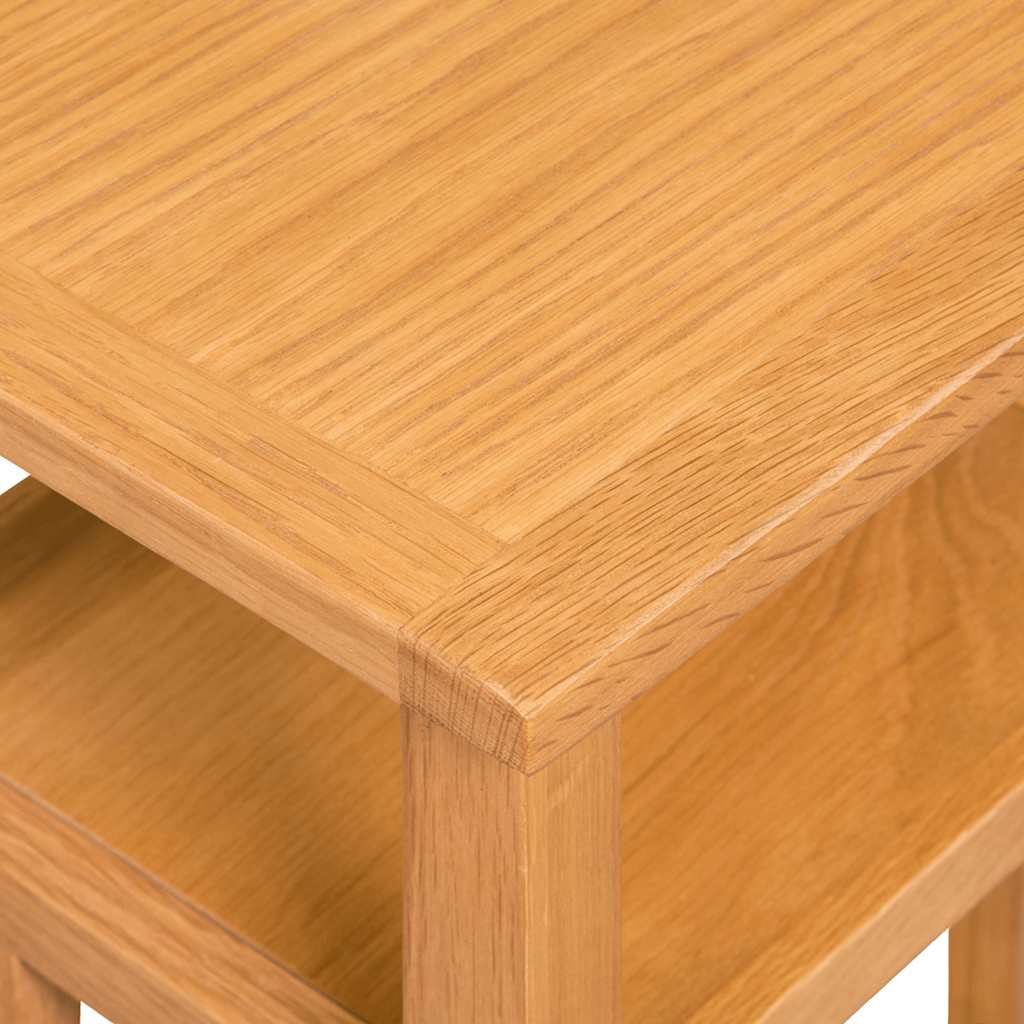 vidaXL Beistelltisch mit Zeitungsablage 27x35x55 cm Massivholz Eiche