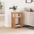 vidaXL Beistelltisch mit Zeitungsablage 27x35x55 cm Massivholz Eiche