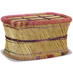 vidaXL Couchtisch Bambus mit Chindi-Details Mehrfarbig