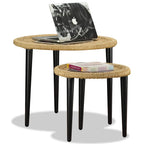 vidaXL Couchtisch-Set 2-tlg. Naturjute