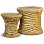 vidaXL Hocker 2 Stk. Bambus und Jute