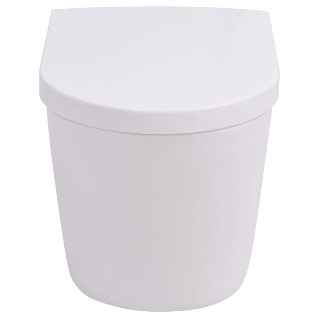 vidaXL Wandmontierte Toilette Keramik Weiß