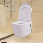 vidaXL Wandmontierte Toilette Keramik Weiß