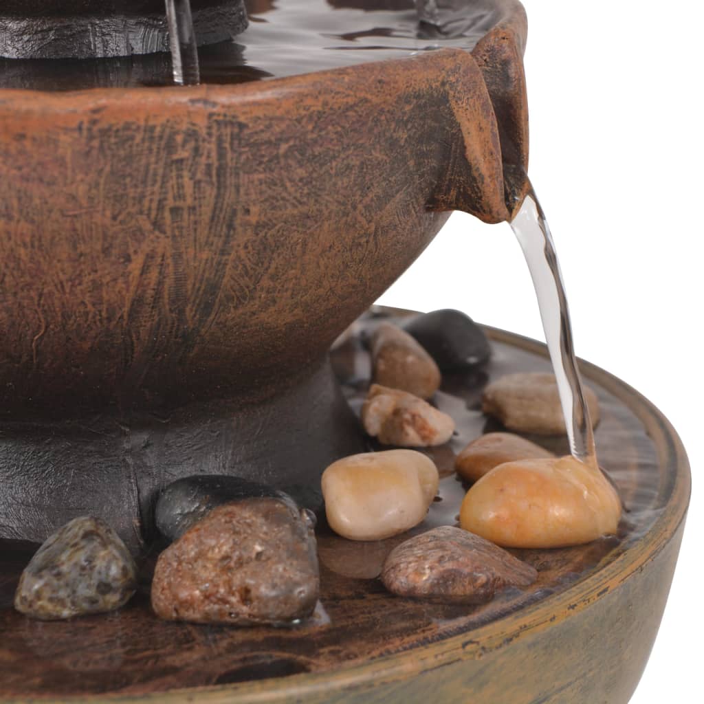 vidaXL Zimmerbrunnen mit Pumpe Polyresin