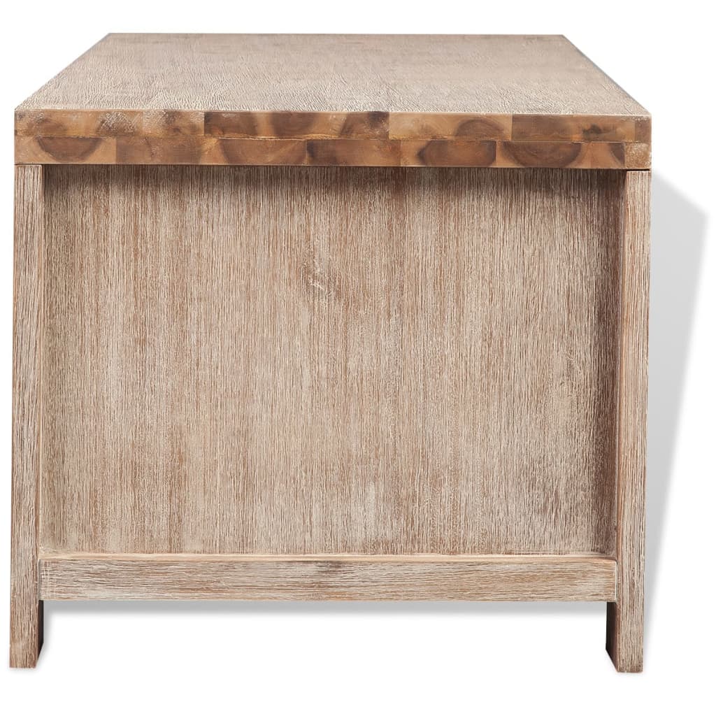 vidaXL TV-Schrank Massivholz Akazie Gebürstet 140x38x40 cm