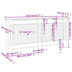 vidaXL Heizkörperabdeckung Weiß Holzwerkstoff 172 cm