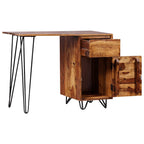 vidaXL Schreibtisch mit 1 Schublade und 1 Schrank Massivholz Akazie