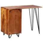 vidaXL Schreibtisch mit 1 Schublade und 1 Schrank Massivholz Akazie