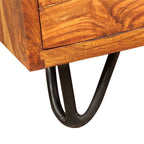 vidaXL Schreibtisch mit 1 Schublade und 1 Schrank Massivholz Akazie