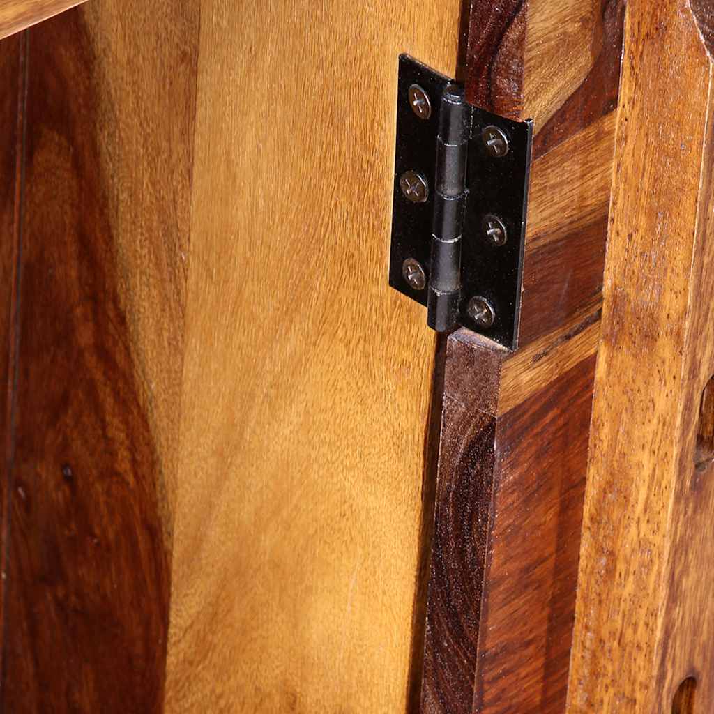 vidaXL Schreibtisch mit 1 Schublade und 1 Schrank Massivholz Akazie